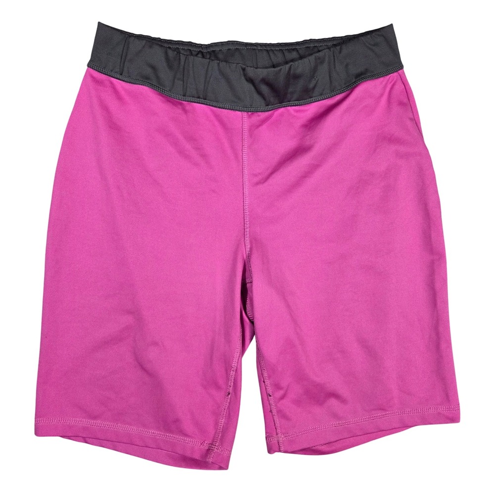 Everlast Womens Pink Gray Compression Athletic Biker Shorts Large Athleisure